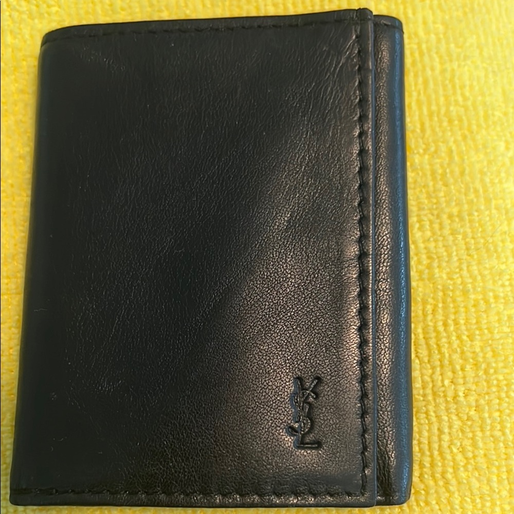 Yves Saint Laurent Black Leather Men's Wallet